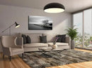 DZL Art S74950 Gray Canvas Prints Modern Minimalist Black and White Lake Trees Landscape Wall Art Painting for Living Room Bedroom Decor Office Wall Decor Home Decoration by CozyNest Decor
