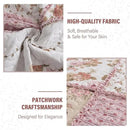 NEWLAKE Quilt Set Queen Size, Bedspread Sets Pink Botanical Floral, Reversible Quilt Bedding Set Lightweight and Breathable for All Seasons, Soft Quilted Bedspread with 2 Pillow Shams by CozyNest Decor