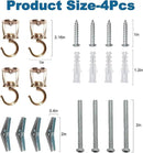 Ceiling Hooks for Hanging Plants (4 PCS Gold),Heavy Duty Metal Plant Hooks, Screw in Hooks for Hanging Birdfeeders, Lamps, Planters, Outdoor Decorative Hooks up to 33 lbs by GreenHaven Gardens