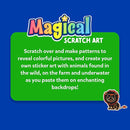 Skillmatics Scratch Art Book for Kids - Animals, Craft Kits & Supplies, 30+ Scratch Stickers, Travel Toys, DIY Kit, Gifts for Boys & Girls Ages 3, 4, 5, 6, 7, 8 by TinyTreasures Baby Boutique