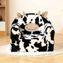 ALIMORDEN Animal Series Kid's Chair, Ultra-Soft Comfy Foam Filled Toddler Sofa Chair, Cute Animal-Shaped Design Toddler Couch, Lightweight Birthday for Baby Boys & Girls (Cow) by CozyNest Decor