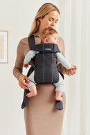 BabyBjörn Baby Carrier Mini, Anthracite, 3D Mesh | Newborn Carrier (7-25 lbs), Ergonomic, Easy-to-Use by TinyTreasures Baby Boutique