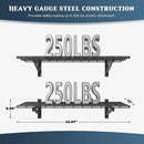 2 Pack Heavy Duty Garage Wall Shelving Set (1x4ft), Wall Mounted Garage Shelves 500lbs Capacity, 12"x48" Shelf Storage Rack Floating Shelves, Black by GreenHaven Gardens