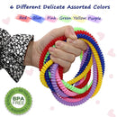 Sensory Chew Necklace for Boys and Girls, 6 Pack Stretch Chewing Necklaces for Kids with Autism ADHD SPD, Oral Motor Aids Baby Chew Toys Reduce Fidgeting for Kids Chewer (6) by TinyTreasures Baby Boutique