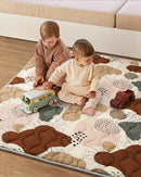 Blissful Diary Baby Play Mats for Floor, 71x59 Inch Extra Thicker & Large Soft Cushioning Foam Playmats for Babies and Toddlers, Foldable Washable Baby Crawling Mat for Playpen, Boho Design by TinyTreasures Baby Boutique