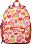 Toddler Backpack for Girls 3-8: Preschool Kindergarten Backpack - Cute Kids Backpacks for Girls-Rainbow Heart by TinyTreasures Baby Boutique
