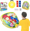 2-in-1 Dinosaur & Animal Bean Bag Toss Game – Double-Sided 27" Target Board with 6 Bean Bags – Outdoor & Indoor Toy for Toddlers & Kids Ages 3-6 – Birthday Gift - Amazon Exclusive by TinyTreasures Baby Boutique