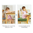 Toddler Booster Seat for Dining Table, PU Washable Double Safe Straps Non-Slip Bottom Booster Seat Dining Toddler, Portable Travel Increasing Cushion (Light Green) by TinyTreasures Baby Boutique