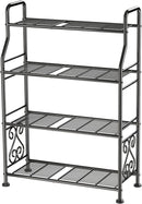 GIOTORENT Plant Stand Outdoor Indoor 4 Tier Metal Waterproof - 41.3" Plant Shelf for Patio, Balcony, Living Room, Large Capacity Tiered Plant Rack, Black by GreenHaven Gardens
