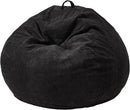 Hobestluk 2.5FT Bean Bag Chair Beanbags Small Bean Bag Chair with Filler Included Teardrop Bean Bag with Removable Cover for Bedroom Living Room (Small, Black) by CozyNest Decor