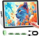 KOBAIBAN A3 Magnetic Light Box for Tracing, Rechargeable Diamond Art Light Board with Side Physical Buttons, 3 Color Light Modes Super Bright Light Pad Light Table for Drawing, Weeding Vinyl (Black) by TinyTreasures Baby Boutique