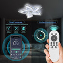 Low Profile Ceiling Fan with Lights,110v Modern Dimmable Flower Shape, Remote Control/app Control,Timing 6 Gear Speeds Fan Ceiling Lamp. by TinyTreasures Baby Boutique
