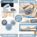 Wooden Tool Bench Toys for Kids Toddlers,Construction Workshop Tool Bench Toys, 51 Pieces Tool Playset with Play Tools Set for Girls & Boys Toddlers 3+ by TinyTreasures Baby Boutique