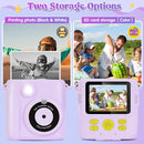 Instant Print Camera for Kids - 2.4 Inch Kids Camera Instant Print with Paper & 32G Card- Digital Children Toys as Christams Birthday Gifts for Girls Boys Age 3-12 - Purple by TinyTreasures Baby Boutique