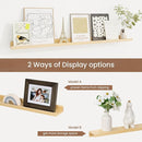 Picture Ledge Shelf, Solid Pine Wood Floating Shelves Set of 2, 40 Inches Nursery Book Shelves for Toys Storage, Kids Bookshelf Wall Mounted for Living Room Decor Photo Frames, Unfinished Natural by TinyTreasures Baby Boutique