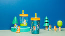 Zak Designs Bluey Kelso Tumbler Set, 15 fl.oz. Leak-Proof Screw-On Lid with Straw, Bundle for Kids Includes Plastic and Stainless Steel Cups with Bonus Sipper, 3pc Set, Non-BPA by TinyTreasures Baby Boutique