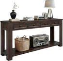 63" Solid Wood Console Table Sofa Table with Storage Drawers and Bottom Shelf,Farmhouse Entryway Table for Hallway Foyer,Sofa Couch Table,Fully Assembled (63" Espresso) by CozyNest Decor