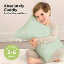 Toddler Pillow with Pillowcase - 13x18 My Little Cuddly Pillow, Viscose Derived From Bamboo Nursery Toddler Pillows for Sleeping,Kids Pillow,Small Travel Pillows,Mini Toddler Bed Pillow (Sage) by TinyTreasures Baby Boutique