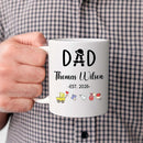 Dad EST 2026 Coffee Mug Gift For First Time Dad or Soon To Be Father, Customized Best Daddy Ever Accent Cup Gift For New Papa Father Grandfather, Personalized Year Name Papa White Ceramic Mug 11 15Oz by TinyTreasures Baby Boutique