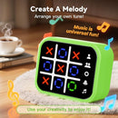 Rechargeable Tic Tac Toe Game Box with 5 Fun Brain Memory Games, Electronic Touchscreen Handheld Game, Portable Digital Puzzle Board Travel Toy, Gifts Choice for Kids and Adults (Green) by TinyTreasures Baby Boutique