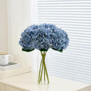 8Pcs Dusty Blue Fake Flowers Silk Hydrangea Artificial Flowers Bouquets Faux Hydrangea Stems for Home Table Centerpieces Wedding Party Decoration by CozyNest Decor