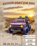 24V Ride on Toys for Big Kids, Licensed Ford Bronco Raptor 2 Seater Ride on Cars with Remote Control, Ride on Truck w/ 4-Wheeler Suspension, 3 Speeds, Led Lights, Bluetooth (24V, Pink) by TinyTreasures Baby Boutique