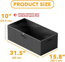 SpaceAid 4 Pack 10" High Under Bed Storage Containers, Large Underbed Storage Organizer Bins with Lids for Bedroom, Dorm, Clothes, Closet Organization, Bed Sheets and Blankets (Black) by CozyNest Decor