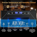 Electric Cigar Humidor, 25L 200 Counts Large Capacity,Thermostatic Electric Cooler Cabinet with Digital LED Screen, Safety Lock,Smart Humidity & Temp Control, Gifts for Men by CozyNest Decor