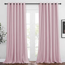 NICETOWN Room Darkening Draperies Curtain Panels - Window Treatment Thermal Insulated Solid Grommet Room Darkening Curtains/Panels/Drapes for Bedroom (Baby Pink, Set of 2, 80 by 95 Inch) by TinyTreasures Baby Boutique