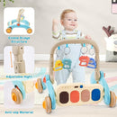 Baby Play Gym Walker Kick and Play Piano Gym for Boys Girls Play Mat Musical Tummy Time Mat Infant Christmas Newborn Gifts Toddlers (Elephant Upgraded) by TinyTreasures Baby Boutique