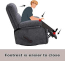 Oversized Swivel Rocker Recliner Chair Set of 2 for Adult, Rock Recliner for Big Man, Extra Wide Manual Recliners, Overstuffed Soft Rocking Sofa Chair,Light Grey by CozyNest Decor