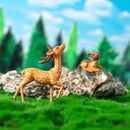 Exasinine 12 Pcs Mothers Love Deer Figurines Forest Animal Figurines Woodland Animals Creatures Figurines Miniature Deer for Crafts Fairy Garden Supplies Cake Toppers by GreenHaven Gardens