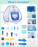 Kids Tent,Pop Up Kids Play Tent Hospital Center Theme with Complete Toy Set, Play Toys Play Set for Indoor Outdoor Pretend Play by TinyTreasures Baby Boutique