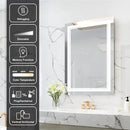 WELLFOR LED Bathroom Vanity Mirror 24 x 36 Inch, Lighted Anti-Fog Dimmable Mirror, IP44 Waterproof Wall Mounted Makeup Mirror, Packed with US Standard Plug and Touch Switch, (Horizontal/Vertical) by CozyNest Decor