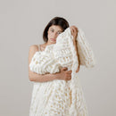 WESHIONGOO Chunky Knit Blanket Throw 40"×40" Knitted Throw Blankets for Couch Bed Fluffy Soft Blanket with Jumbo Chenille Yarn Thick 100% Handmade (Cream White) by CozyNest Decor