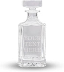 Gifts Inscribed Custom Text Whiskey Decanter Bottle (750 ml) - Personalized Font Glass Liquor Decanter Set - Customized Glassware - Engraved Whisky Glassware Gift for Wedding Anniversary Birthday Dad by CozyNest Decor