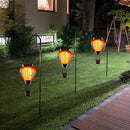 Unique Hot Air Balloon Solar Lantern with Flickering Flame, Handmade Glass Hanging Outdoor Lantern Waterproof Lantern Lamp for Patio, Garden, Porch by GreenHaven Gardens