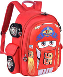 Kid Toddler Boys Girls Backpack Waterproof Cartoon Truck Car Child Snack School Bag Kindergarten Backpack (Red) by TinyTreasures Baby Boutique