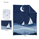 Lambs & Ivy Little Skipper 3-Piece Sailboat Nautical Nursery Crib Bedding Set by TinyTreasures Baby Boutique