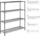 1760 LBs 4 Tier Storage Rack Metal Wire Shelving Unit, Storage Standing Shelf Organizer for Laundry Bathroom Kitchen Pantry Garage Utility Room, Chrome 17.7" D x 59.1" W x 70.4" H by CozyNest Decor