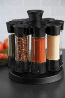 Kitchen Art Elite Auto-Measure Spice Professional 8 Compartments Black 7.45 x 7.45 x 8.25 inches by CozyNest Decor