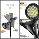 Solar Lights Outdoor, Ultra Bright 21 LEDs IP67 Waterproof Landscape Lighting for Outside, 2-in-1 Adjustable Solar Wall Lights for Garden Yard Pathway - Auto On/Off, 4 Pack (Cool White) by GreenHaven Gardens