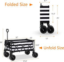 Wagons Carts Foldable with All-Terrain Big Wheels 400 LBS, Heavy Duty Collapsible Utility Wagon Cart, Folding Grocery Cart for Beach, Camping, Sports, Shopping, Garden and Fishing-Black Stripe by GreenHaven Gardens