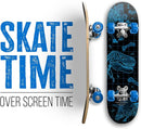 24 inch Rude Boyz Mini Cruiser Skateboard - Aluminium Trucks - Kids Skateboard Ages 5-8 Beginner - Skateboards for Kids by TinyTreasures Baby Boutique
