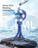 6000mAh Misting Fan for Stroller, 3 Speeds Portable Clip Fan with Intermittent/Continuous Spray, 14H Cooling, Detachable Mount, Timer & Night Light for Baby (100ML Water Tank)-Darblue by TinyTreasures Baby Boutique
