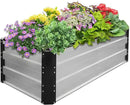 Galvanized Raised Garden Bed 6x3x2 Ft Outdoor Garden Planter Boxes Bottomless for Vegetables, Flowers, Herbs and Succulents Large Metal Raised Garden Bed (Sliver, 72''W×24''H×36''D) by CozyNest Decor