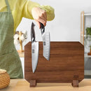 Magnetic Knife Block, Thickened Acacia Wood Kitchen Knife Holder Stand with Strong Magnets, Multifunctional Double Side Knife Storage Organizer for Kitchen Counter by CozyNest Decor