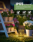 Solar Lanterns Outdoor Hanging Waterproof,2Pack Fairy Garden Decor Gifts for Women Mom, Solar Lights Metal Fall Decoration Outside for Yard, Patio,Garden,Backyard,Porch by GreenHaven Gardens