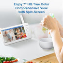 VTech Advanced HQ Max Twin 7" Digital Video 2-Cameras Baby Monitor with Pan Tilt Zoom, Long Battery Life 5000mAh, IPS Screen, Adaptive Multi-Color Night Light, 2-Way Talk, HQ Display, No WiFi, White by TinyTreasures Baby Boutique
