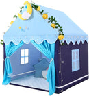 Wilwolfer Kid Tent with Mat, Star Lights - Kids Play Tents for Toddlers Kids Tents Indoor Playhouse - Princess Tent for Girls Toy House Gift (Blue with Cloth) by TinyTreasures Baby Boutique